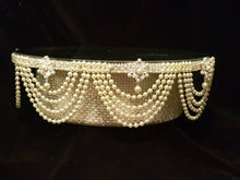 Load image into Gallery viewer, Wedding cake stand, Pearl Drape - round or square all sizes by Crystal wedding uk