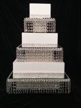 Load image into Gallery viewer, Crystal Effect Tiered Cake Stand with LED Lights