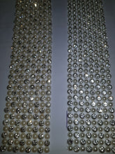 Load image into Gallery viewer, Diamante & Pearl Ribbon Banding Rhinestone Wedding Cake Decoration, Invitations (1 Yard)