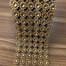 Load image into Gallery viewer, Flower Cake Ribbon Trim 30mm Rhinestone Effect Wedding Cake Banding Luxury Cake Border Birthday & Celebration Cake Decor- 19 COLOR OPTIONS