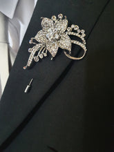 Load image into Gallery viewer, Crystal Brooch Wedding Bouquet: 7" Cascade Jewel Bridal Bouquet