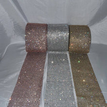 Load image into Gallery viewer, Cake Stand Mirror Top Wedding cake Display base Heavy Duty Rhinestone Cake Riser Glam Cake Stand Custom Wedding Decor Crystal cake holder