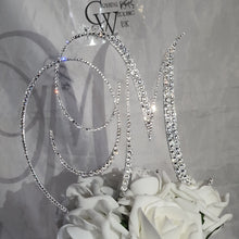 Load image into Gallery viewer, Crystal Rhinestone Letter Cake Topper: 4" Swarovski Monogram
