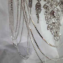Load image into Gallery viewer, Crystal Brooch Wedding Bouquet: 7" Cascade Jewel Bridal Bouquet