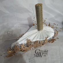 Load image into Gallery viewer, Gold Rhinestone Crystal Bridal Bouquet: Sparkling Wedding Accessory