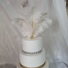 Load image into Gallery viewer, Rhinestone Ostrich Feather Cake Topper: 1920s Gatsby Decor