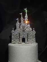 Load image into Gallery viewer, Swarovski Crystal Fairytale Castle Cake Topper: Elegant Wedding Decoration