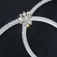 Load image into Gallery viewer, Crystal Pearl Monogram Cake Topper: Rhinestone Initial, 8" Jewel Letter