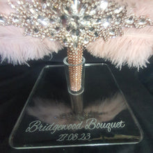 Load image into Gallery viewer, Acrylic display stand, Personalised Bouquet stand holder - by Crystal wedding uk