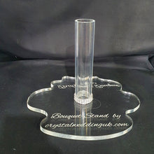 Load image into Gallery viewer, Puddle shaped Acrylic display stand, Personalised Bouquet stand holder - by Crystal wedding uk