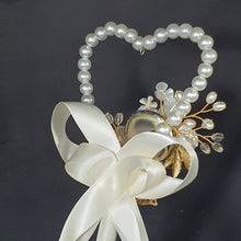 Load image into Gallery viewer, Pearl Heart Flower Girl Wand: Ivory Wedding Wand