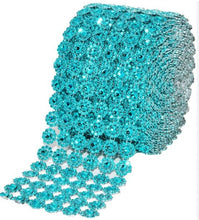 Load image into Gallery viewer, Flower Cake Ribbon Trim 30mm Rhinestone Effect Wedding Cake Banding Luxury Cake Border Birthday & Celebration Cake Decor- 19 COLOR OPTIONS