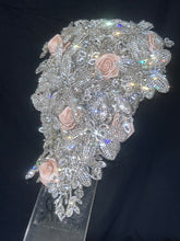 Load image into Gallery viewer, Diamante Brooch Bouquet: Crystal Rhinestone Wedding Cascade