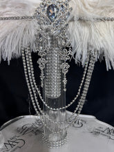 Load image into Gallery viewer, 20" Wedding feather fan,ostrich fan, wedding hand fan, Great Gatsby any colour -custom made to order by Crystal Wedding UK