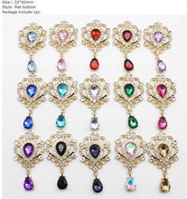 Load image into Gallery viewer, Rhinestone Cake Brooch (Set of 3) Gold Plated Wedding cake Decoration