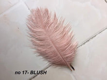 Load image into Gallery viewer, Blush pink feather fan bouquet, Great Gatsby wedding style 1920's - any colour as custom made by Crystal wedding uk