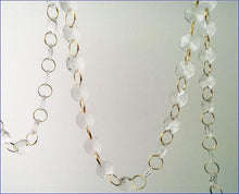 Load image into Gallery viewer, GLASS Crystal Garland 1 metre , Centerpiece Decoration Wedding Reception decor REAL crystal beads, gold or clear, by Crystal wedding uk
