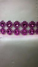 Load image into Gallery viewer, Diamante & flower design Cake Trim 1 metre by Crystal wedding uk