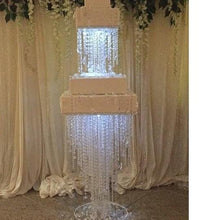 Load image into Gallery viewer, Crystal wedding cake stand, cake chandelier, 2pcs. 1 divider and Tall cake Table 80cm by Crystal wedding uk by Crystal wedding uk