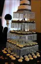 Load image into Gallery viewer, Crystal CupCake Stand Tower 3 to 8 Tiers by Crystal wedding uk
