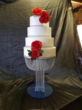Load image into Gallery viewer, Crystal Chandelier drape cake stand-( table top version) by Crystal wedding uk