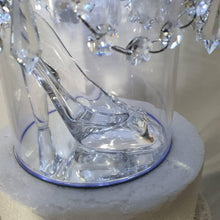 Load image into Gallery viewer, Glass slipper cake separator shoe, LED wedding cake divider chandelier shoe cake stand by Crystal wedding uk
