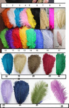 Load image into Gallery viewer, Set of 4 Feather Fan bouquets, Ostrich feathers,Great Gatsby wedding style 1920's - any colour as custom made