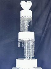 Load image into Gallery viewer, Crystal Chandelier Cake Stand Set: LED Wedding Display (6/8/12 Inch)