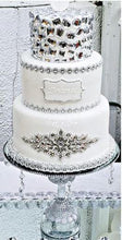 Load image into Gallery viewer, Cake brooch, crystal rhinestone cake decoration - Silver, Gold or Rose gold by Crystal wedding uk