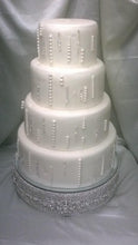 Load image into Gallery viewer, Crystal Wedding cake stand Rhinestone cake plateau Rhinestone Diamante Diamonte - REAL rhinestones by Crystal wedding uk