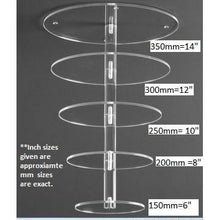 Load image into Gallery viewer, Suspended cake plate acrylic kit, Hanging cake, upside down cake, (NO STAND ) by Crystal wedding uk