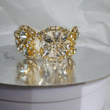 Load image into Gallery viewer, Wedding Cuff Bracelet Great Gatsby Vintage Glam Art Deco Crystal rhinestone bridesmaid flower girl small size- by Crystal wedding uk