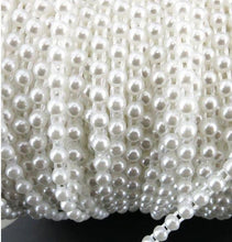 Load image into Gallery viewer, 1 meter Pearl chain ribbon banding string cake ribbon trim & for crafts by Crystal wedding uk