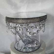 Load image into Gallery viewer, Glass slipper cake separator shoe, LED wedding cake divider chandelier shoe cake stand by Crystal wedding uk