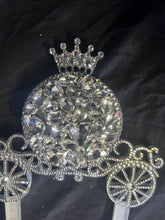 Load image into Gallery viewer, Crystal Carriage Cake Topper: Fairytale Wedding Decoration