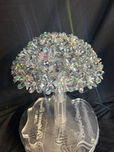 Load image into Gallery viewer, Crystal Flower Wedding Bouquet: Handmade Clear Glass petal Bridal Bouquet