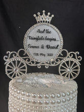 Load image into Gallery viewer, Swarovski Crystal Carriage Cake Topper: Fairytale Wedding Decoration
