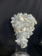 Load image into Gallery viewer, Diamante Flower Bouquet: Crystal Rhinestone Bridal Bouquet 8" x 13" -Handmade to order