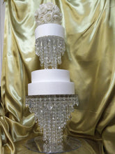 Load image into Gallery viewer, Crystal Chandelier Cake Stand with LED Light Tall cake stand 3 tier set Wedding & Event Display stand