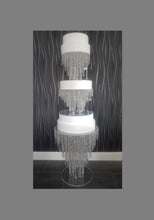 Load image into Gallery viewer, Crystal Chandelier Cake Stand with LED Light Tall cake stand 3 tier set Wedding & Event Display stand