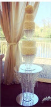 Load image into Gallery viewer, Crystal Chandelier Cake Stand with LED Light Tall cake stand 3 tier set Wedding & Event Display stand