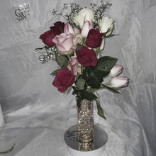 Load image into Gallery viewer, Bling Bouquet Holder, rhinestone crystal Diamonte holder, Rhinestone & pearl Wedding Bouquet Holder , Glam Bling Bouquet Holders