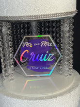 Load image into Gallery viewer, Cake Separator divider, Crystal droplet design by Crystal wedding uk