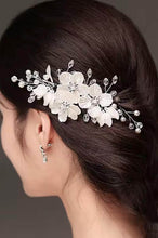 Load image into Gallery viewer, Ivory Pearl & Crystal Bridal Bouquet: Rhinestone Wedding Flowers