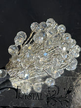 Load image into Gallery viewer, Crystal AB Boutonniere or Wrist Corsage: Silver Wedding Cuff