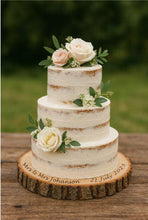 Load image into Gallery viewer, Personalised Log Slice Cake Stand — Seconds / Imperfect Quality Discounted Option