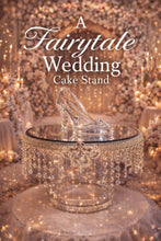 Load image into Gallery viewer, Glass Shoe Wedding Cake Stand – Crystal Glass Slipper Cake Display, Elegant Bridal Cake Stand, Luxury Wedding Dessert Display