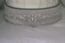 Load image into Gallery viewer, Crystal Wedding cake stand Rhinestone cake plateau Rhinestone Diamante Diamonte - REAL rhinestones by Crystal wedding uk