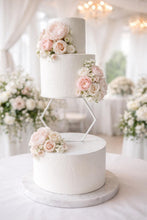 Load image into Gallery viewer, Hexagonal Metal Cake Separator for Wedding & Event Display cake