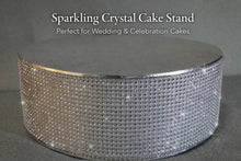 Load image into Gallery viewer, Rhinestone Wedding Cake Stand Sparkle Crystal Effect Display for Cake or Desserts